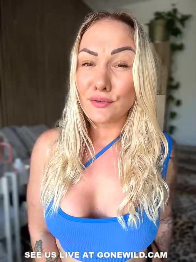 Blonde BBW Teases Big Ass & Tits - bbw - blonde - big tits - big ass - tease - solo - masturbation - toy - swimsuit - tattoo