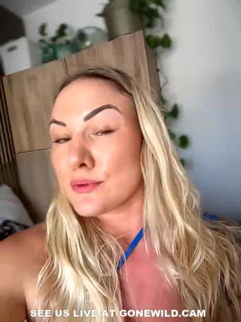 Blonde BBW Teases Big Ass & Tits - bbw - blonde - big tits - big ass - tease - solo - masturbation - toy - swimsuit - tattoo