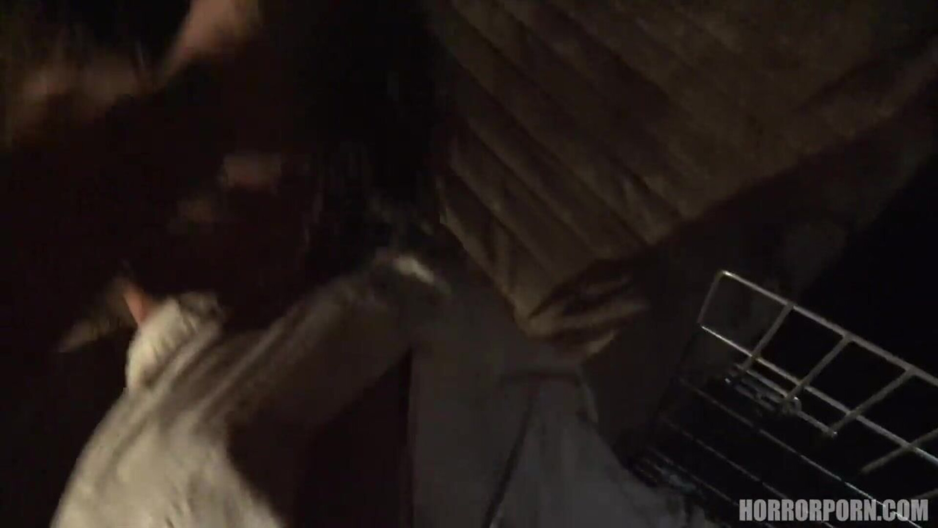 Horror Porn 3 The girl in the cage - 003 - blowjob - brunette - cage - facial - hardcore - horror porn - messy - pov - shaved pussy