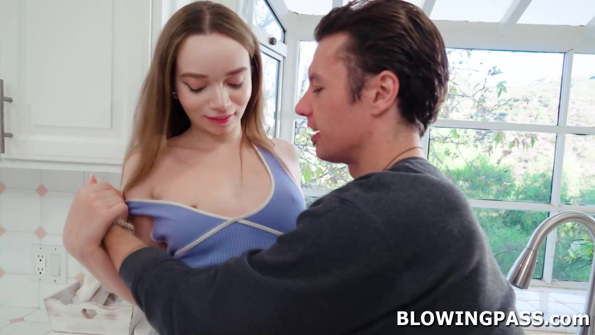 Petite teen stepsis learning blowjob with her stepbro - deepthroat - stepsis - stepbro - family - teen - latin - gagging - petite - pov - big cock