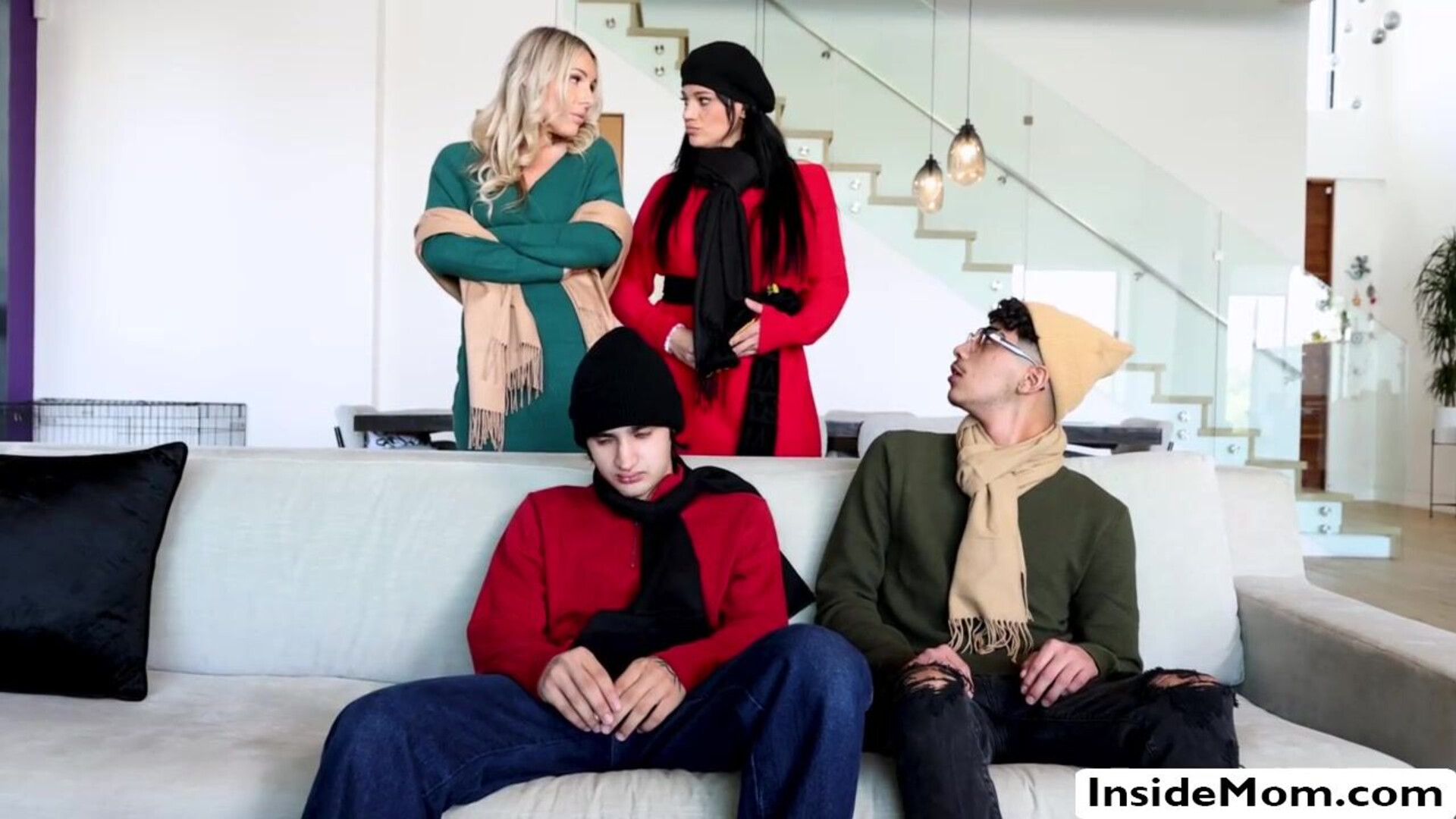 Stepmoms fucking teen stepsons foursome - milf - old young - big tits - big ass - stepson - stepmom - blonde - blowjob - brunette - foursome