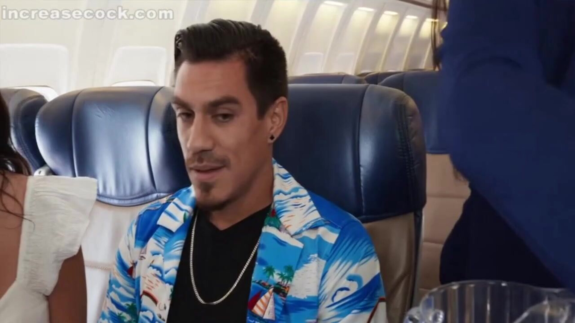 This Flight Attendant Fucks With Ricky Johnson, Angela White And Mazee The Goat - big ass - big tits - blowjob - sex - fuck