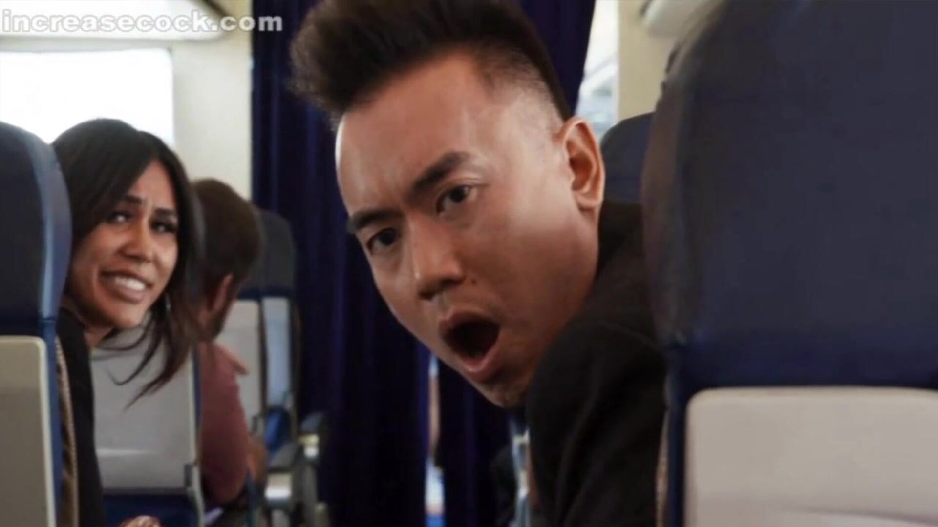 This Flight Attendant Fucks With Ricky Johnson, Angela White And Mazee The Goat - big ass - big tits - blowjob - sex - fuck