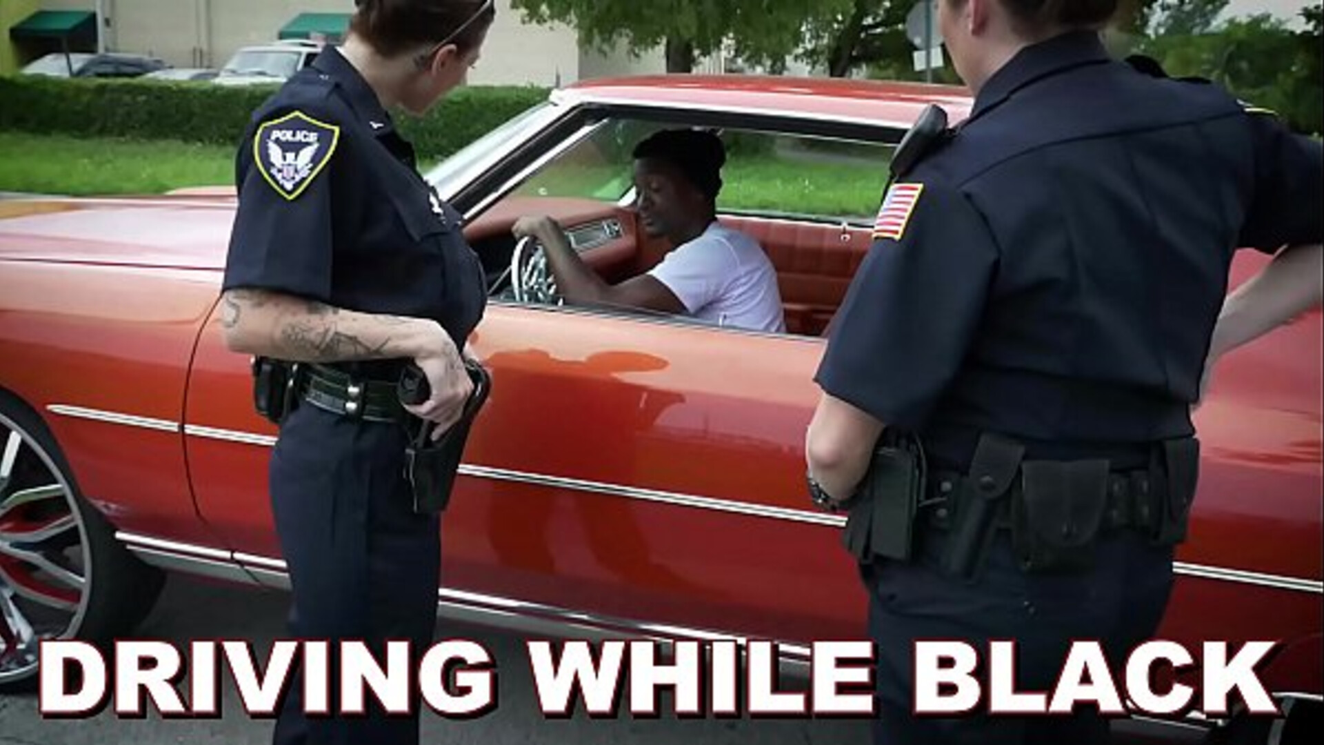 [Black Patrol] Harlow Harrison x Ginger Paige Driving While Black - interracial - bbc - big black cock - threesome - blowjob - cumshot - facial - uniform - roleplay - raceplay