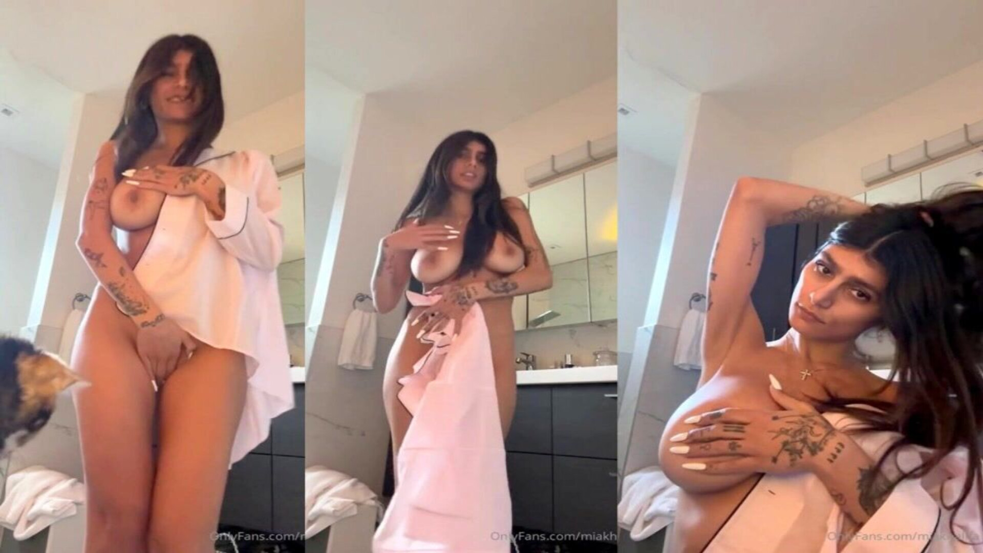 mia khalifa perky boobs and bare ass tease - big ass - big tits - blowjob - sex - fuck