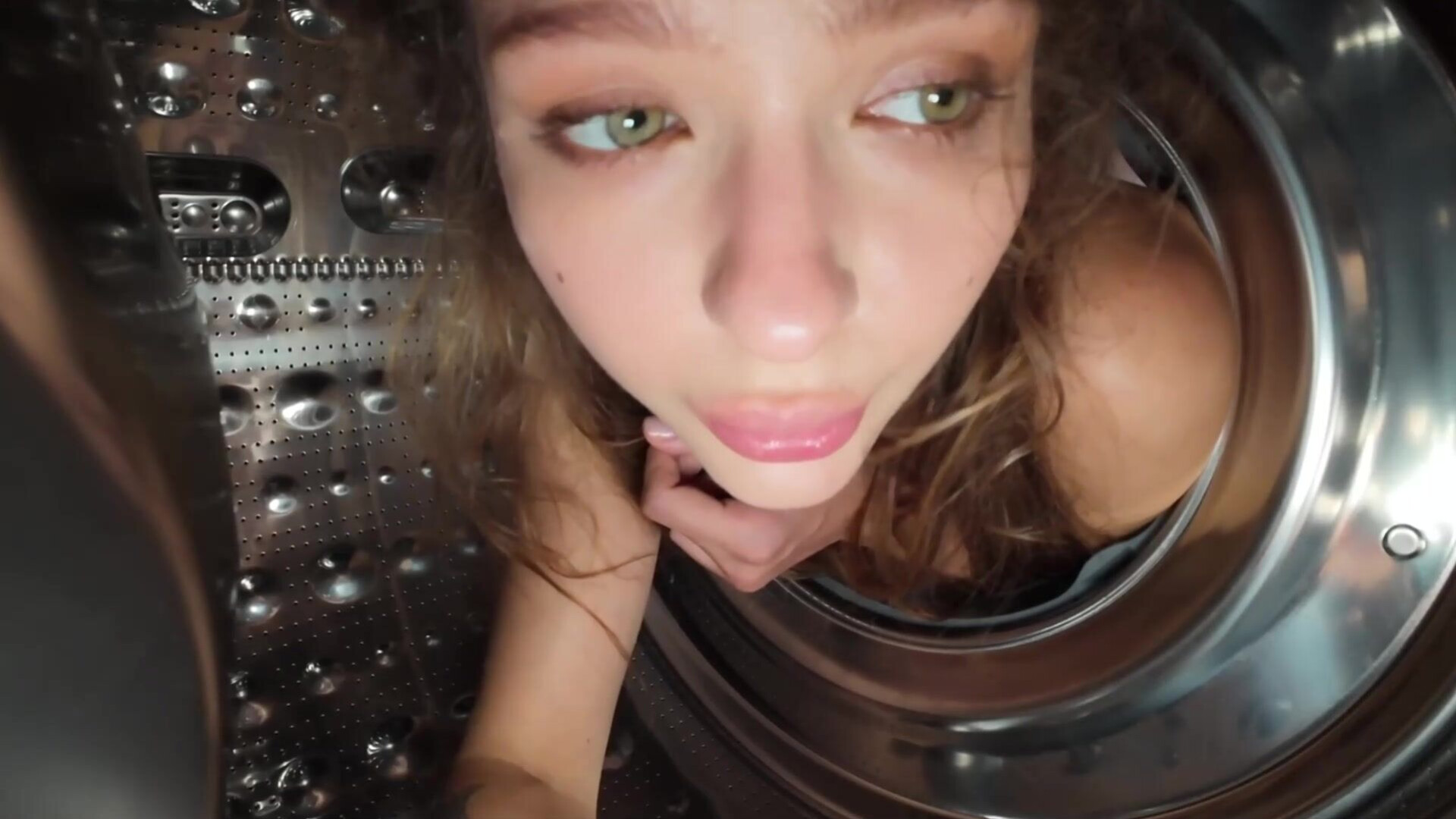 Big Tits Stepsister Stucked In Washing Machine Gets Anal Fucked - big tits - big cock - big ass - teen - anal - cumshot - brunette - stepsister - stepsis - stepbro