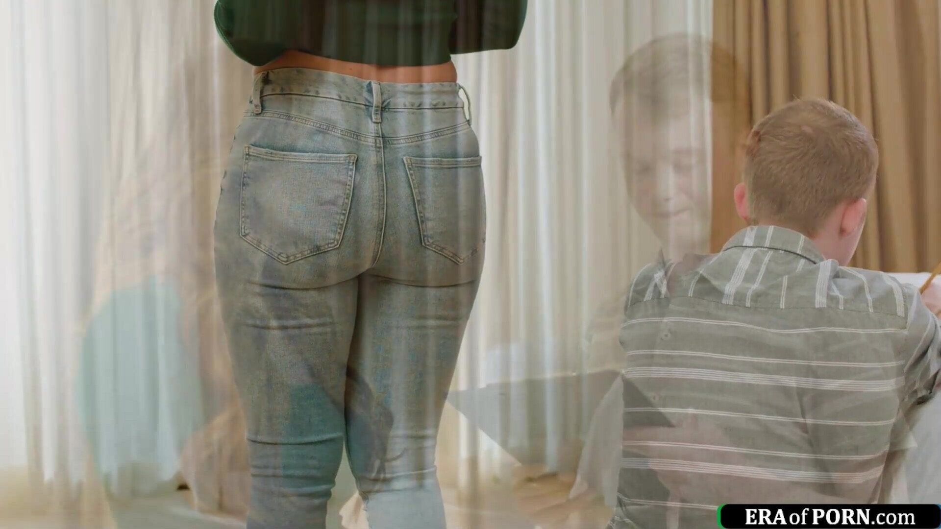 Busty stepmom deepthroats her stepson - stepmom - stepson - old and young - big tits - milf - deepthroat - petite - redhead - shaved - tattoo