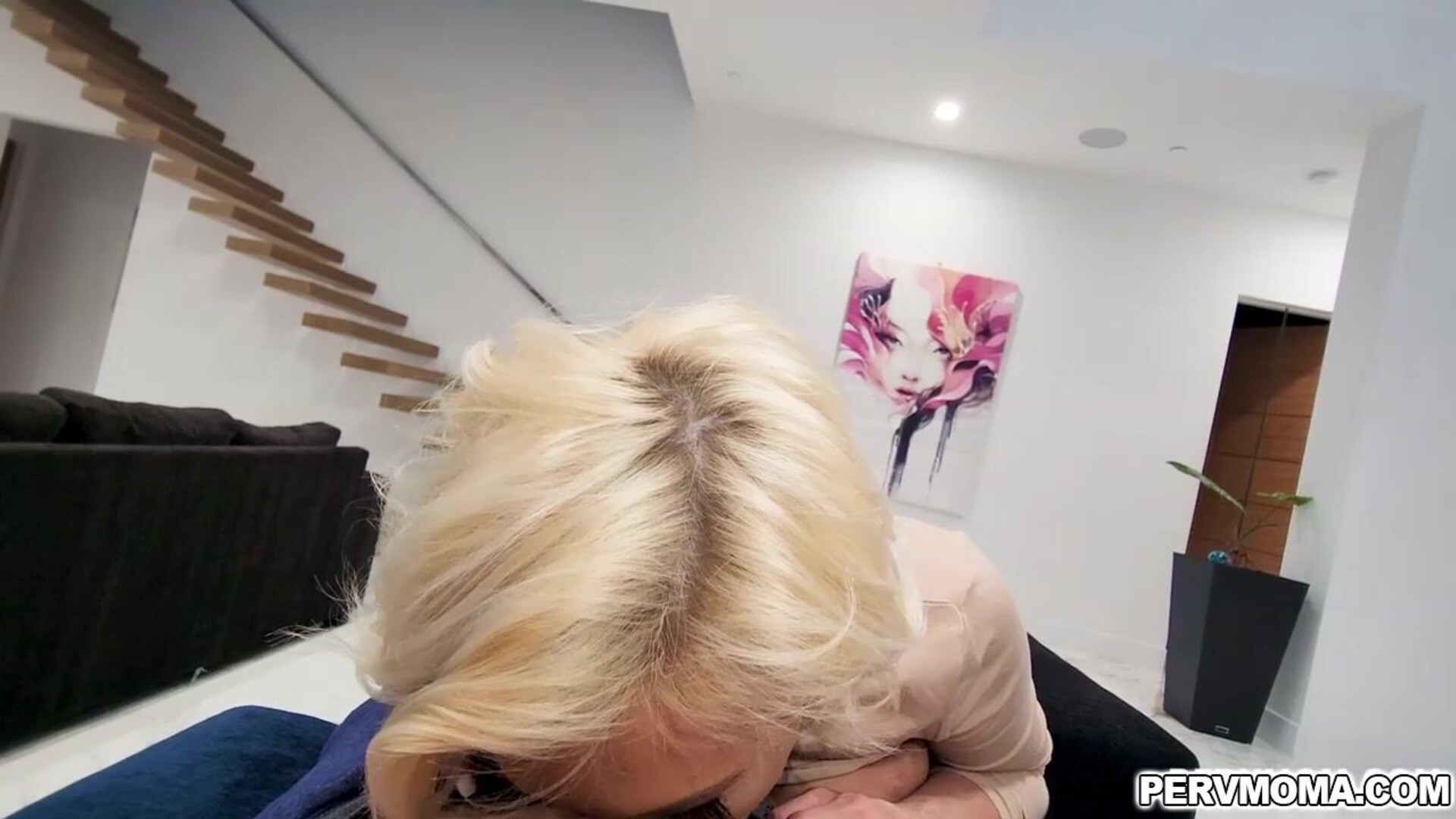 Charli whips her huge tits out to earn money - pervmom - blonde - blowjob - big dick - big tits - deepthroat - tit play - tit fuck - handjob - flashing