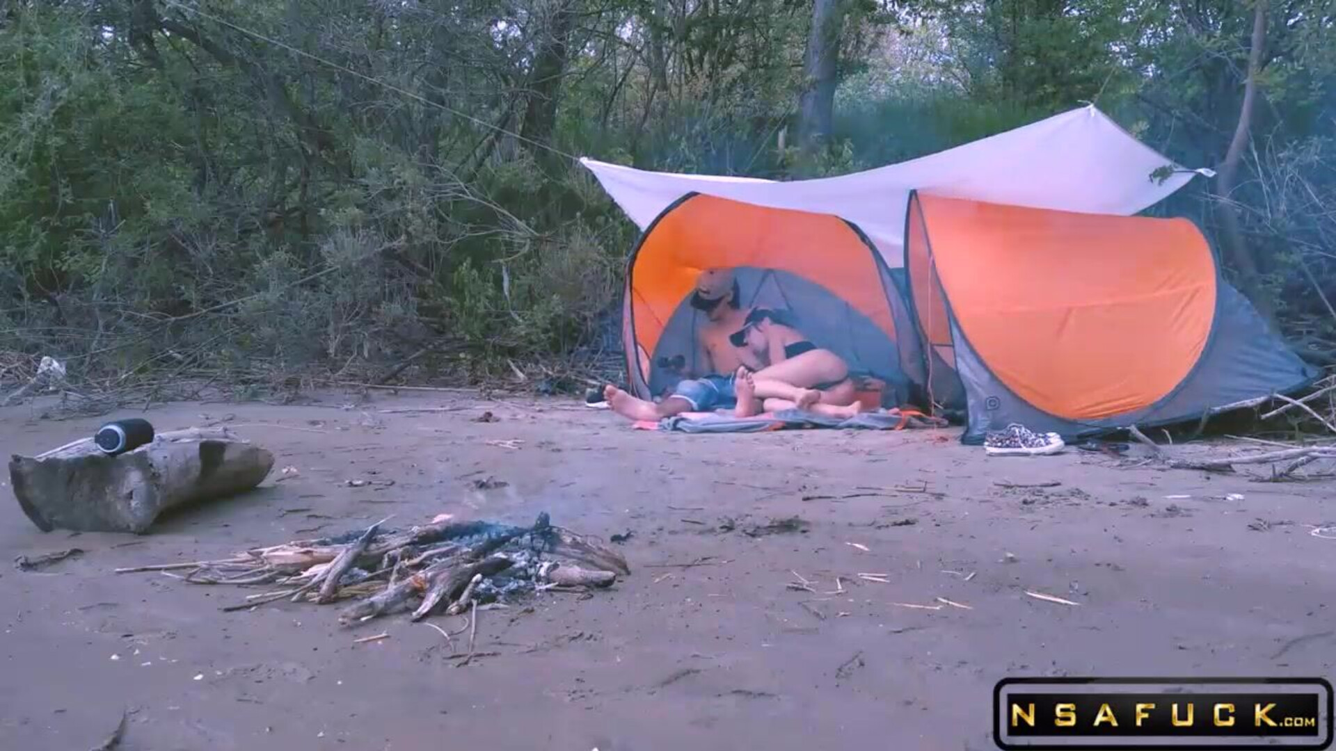 Hot Outdoor Camping Blowjob on the Beach - blowjob - outdoor - beach - camping - bikini - big ass - oral - campfire - tents