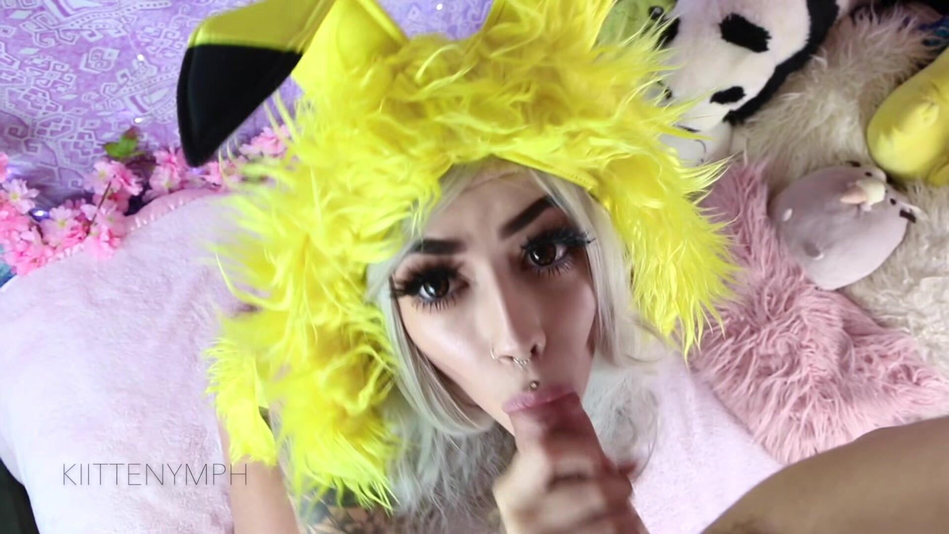 Kiittenymph Pikachu Slut Suck & Fuck - cosplay - big tits - pov