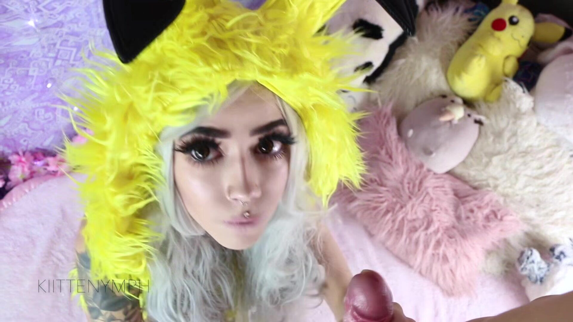 Kiittenymph Pikachu Slut Suck & Fuck - cosplay - big tits - pov