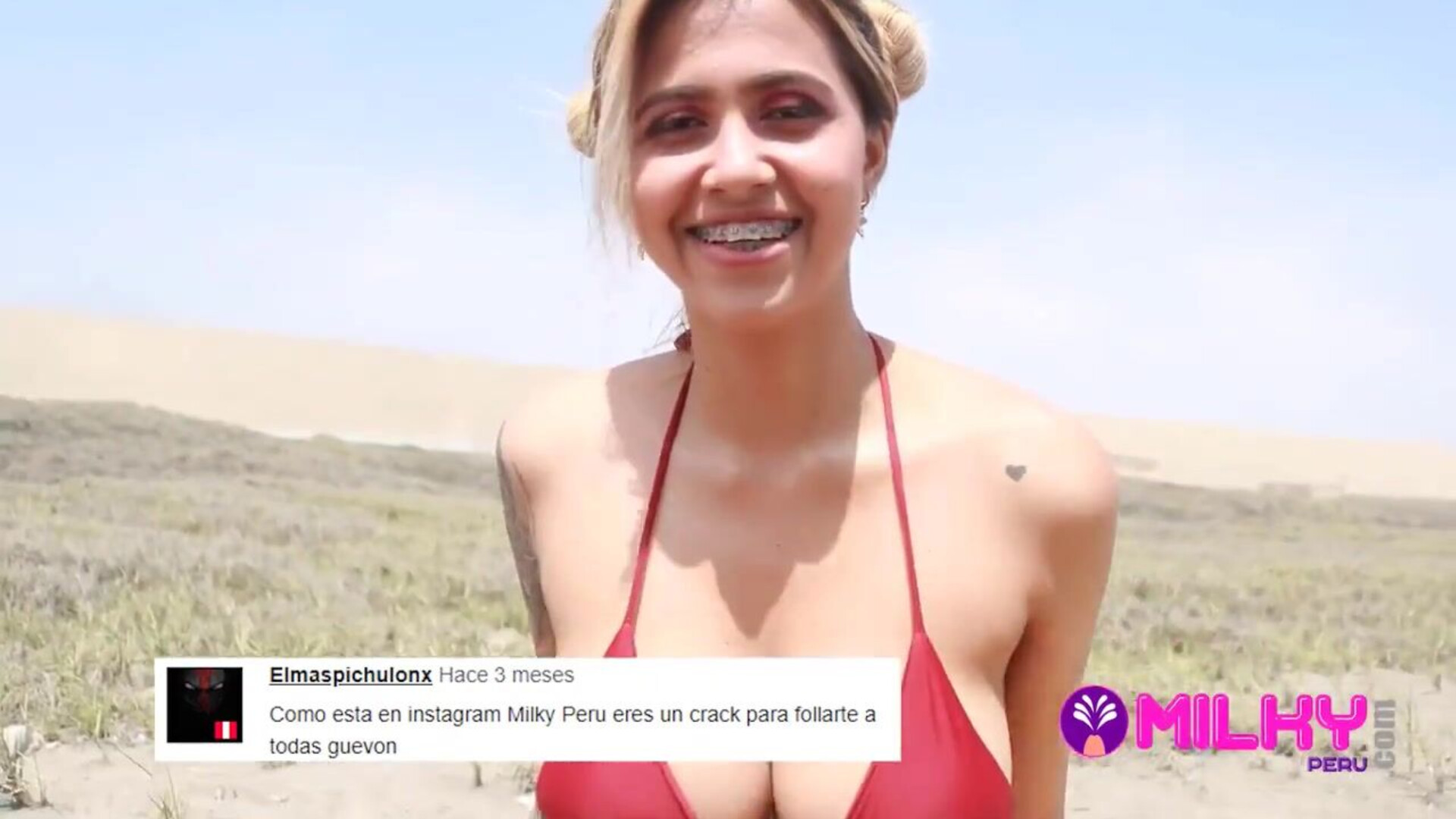MilkyPeru – Las Ricas Tetas De Yorgelis En La Playa - latin - spanish - blowjob