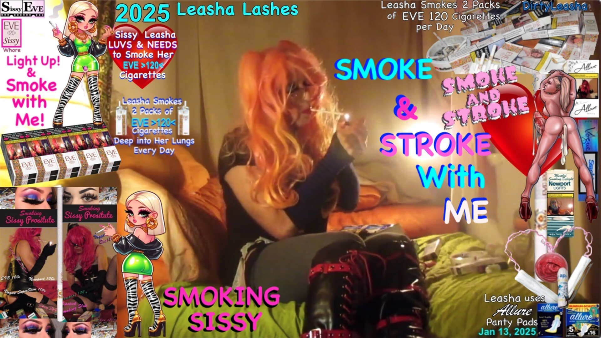 Smoking Sissy Slut Leasha Eve 2025 - smoking - sissy