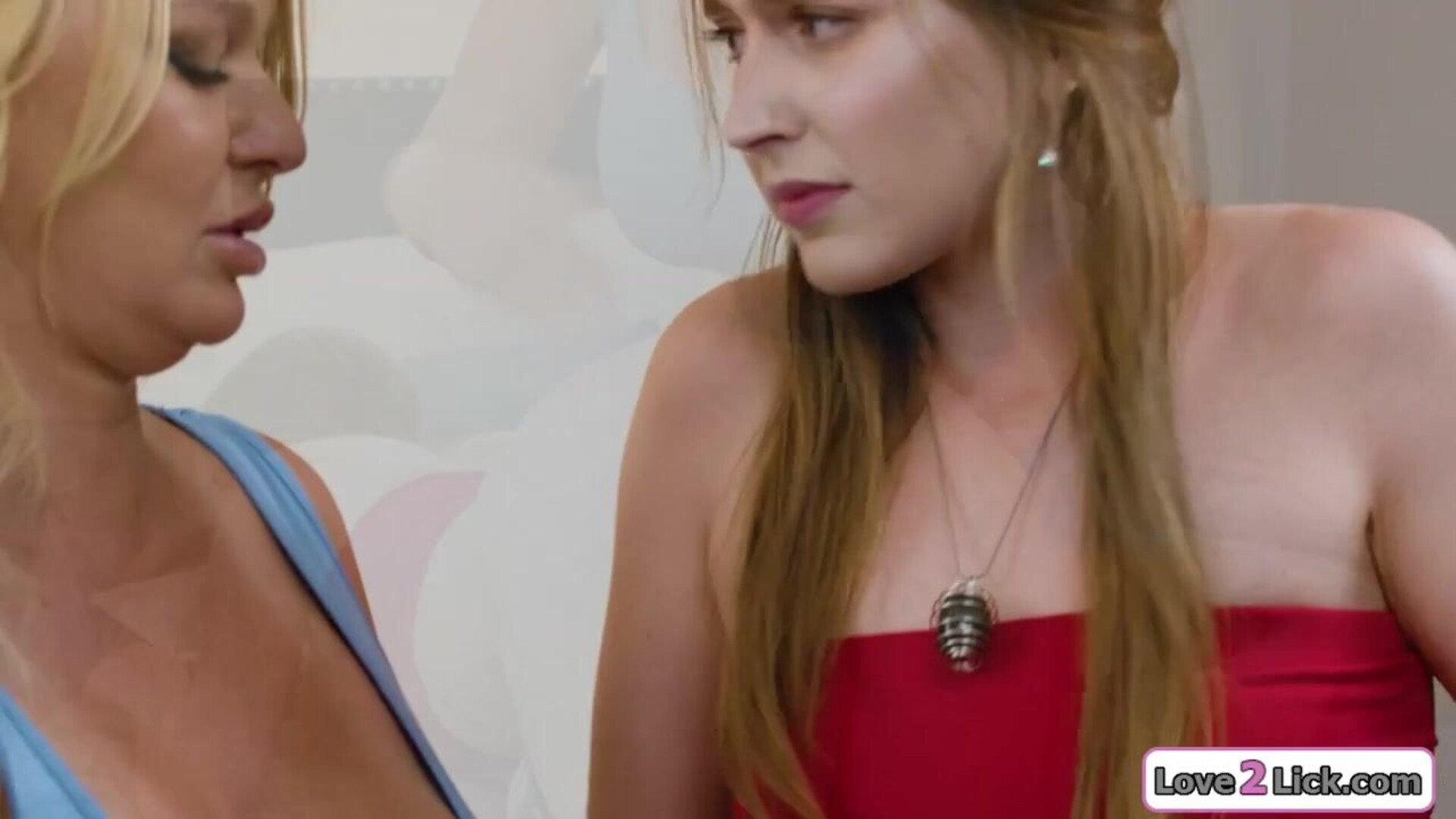 Stepmom spanking babe for watching porn - lesbian - stepmom - stepdaughter - spank - old and young - asslick - curvy - big tits - oral - milf