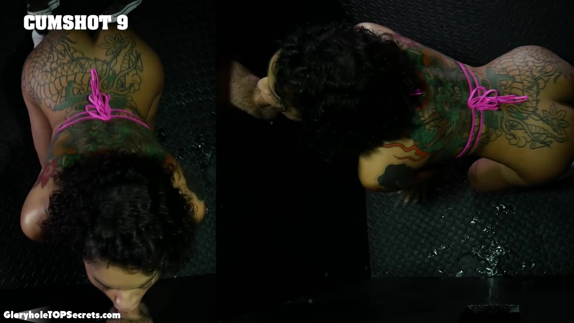That's it girl, use your big tits! - gloryhole - blowjob - oral - brunette - big tits - titty fucking - deepthroat - cumshot - facial - cum swallowing