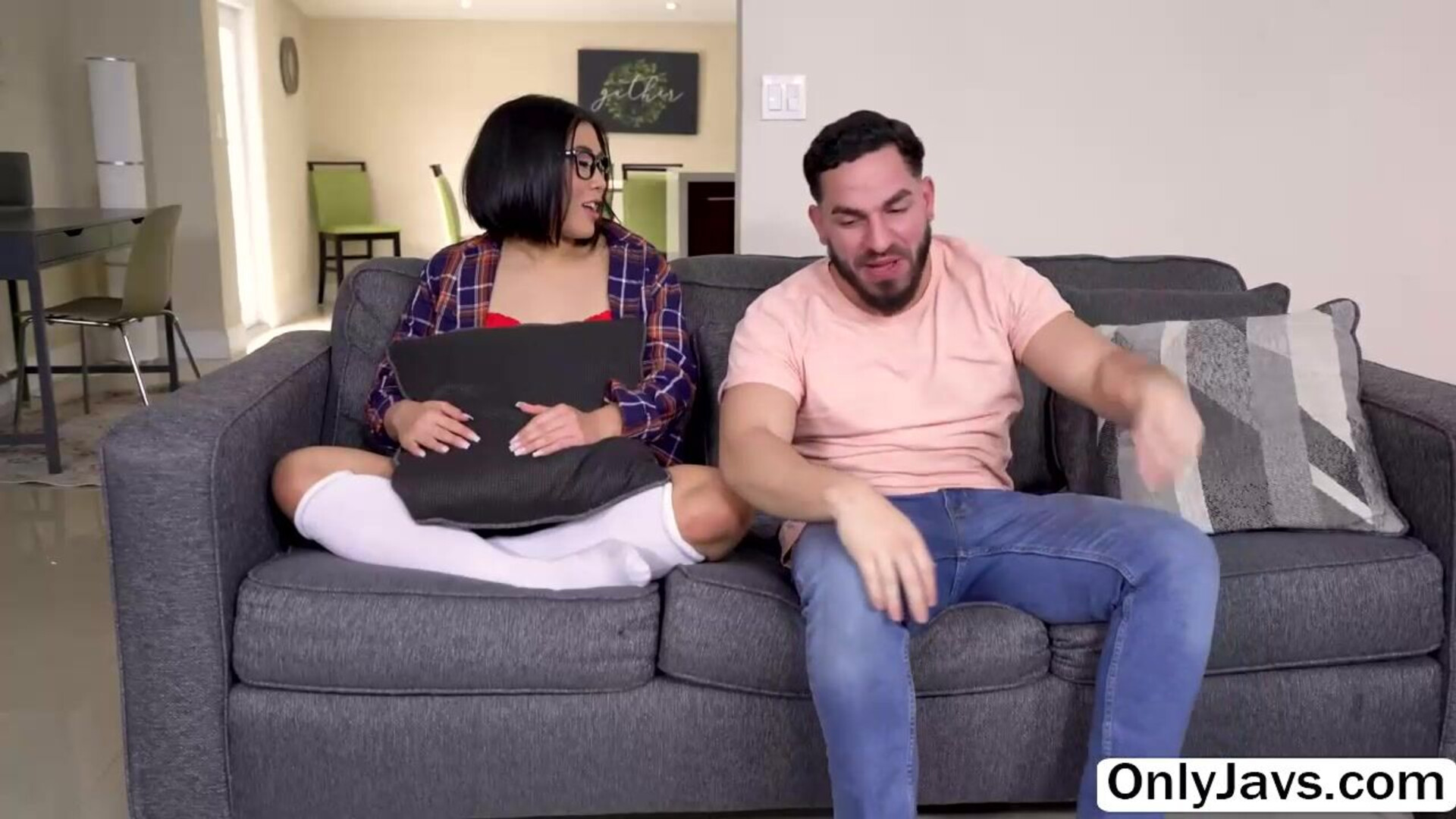 Busty asian teen masturbates and fucks - asian - blowjob - teen - petite - brunette - nerd - toy - masturbation - big ass - small tits