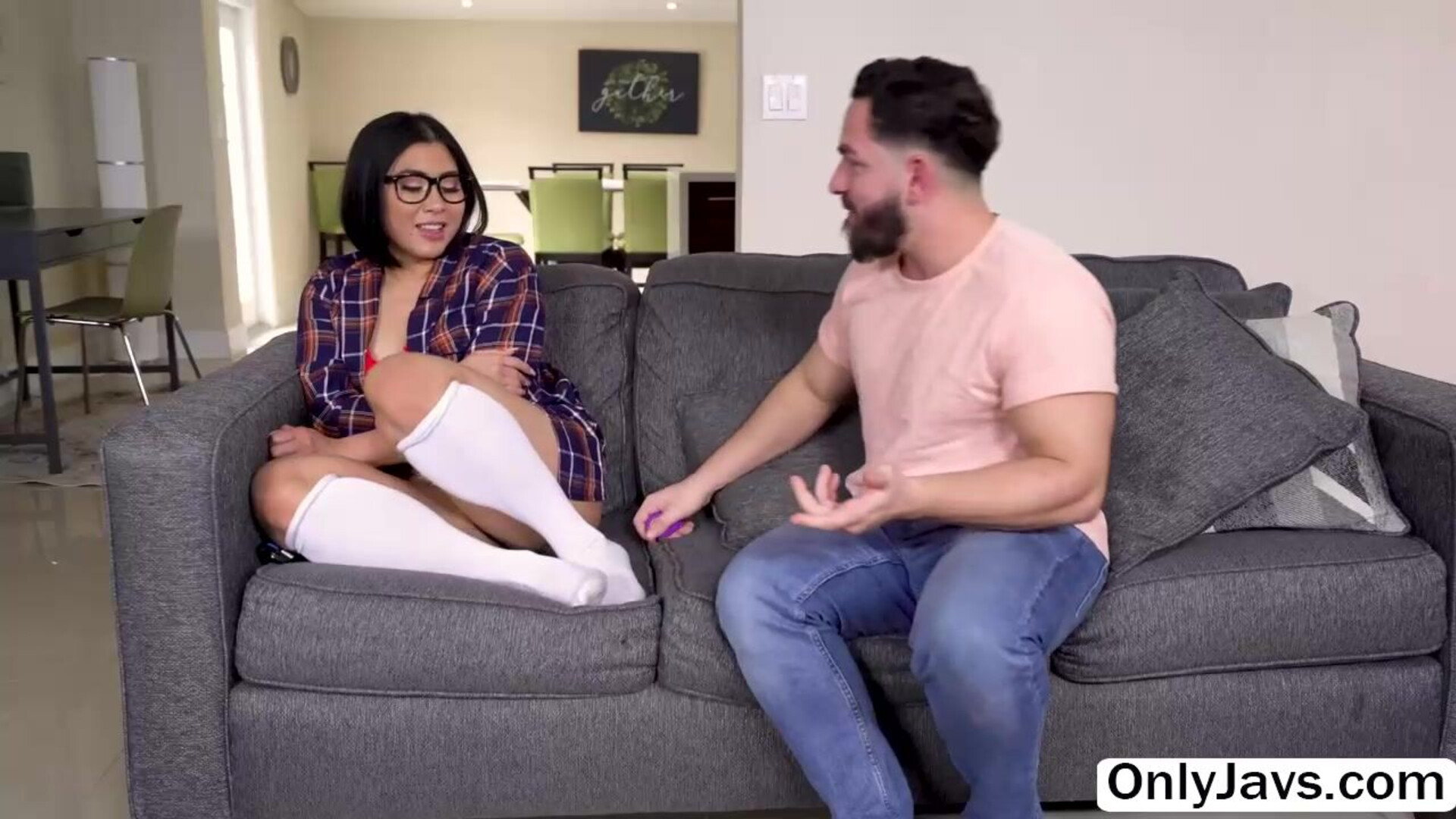 Busty asian teen masturbates and fucks - asian - blowjob - teen - petite - brunette - nerd - toy - masturbation - big ass - small tits