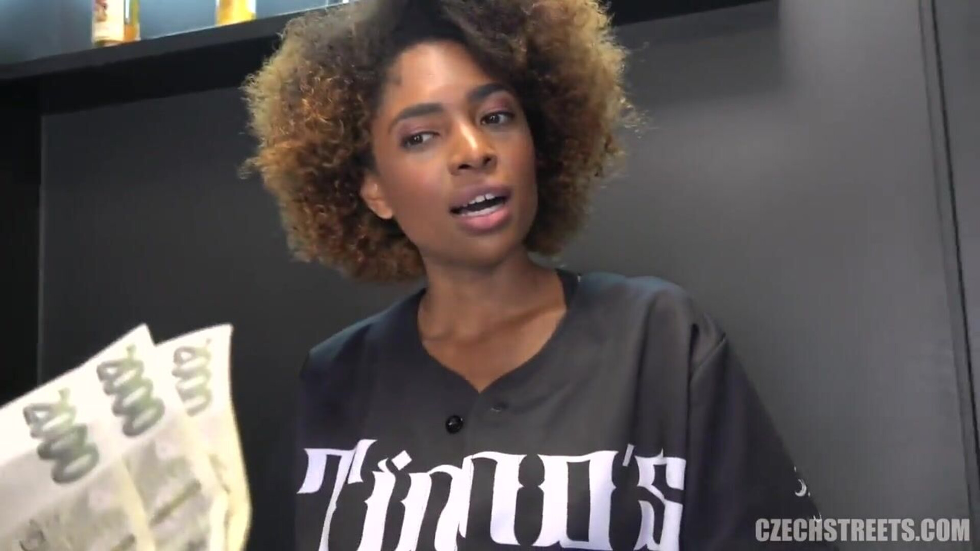 Czech Streets 121 Black sexy hairdresser - afro - black - blowjob - cumshot - czech streets - czech streets 121 - deepthroat - hairdresser - hardcore - mouth cumshot