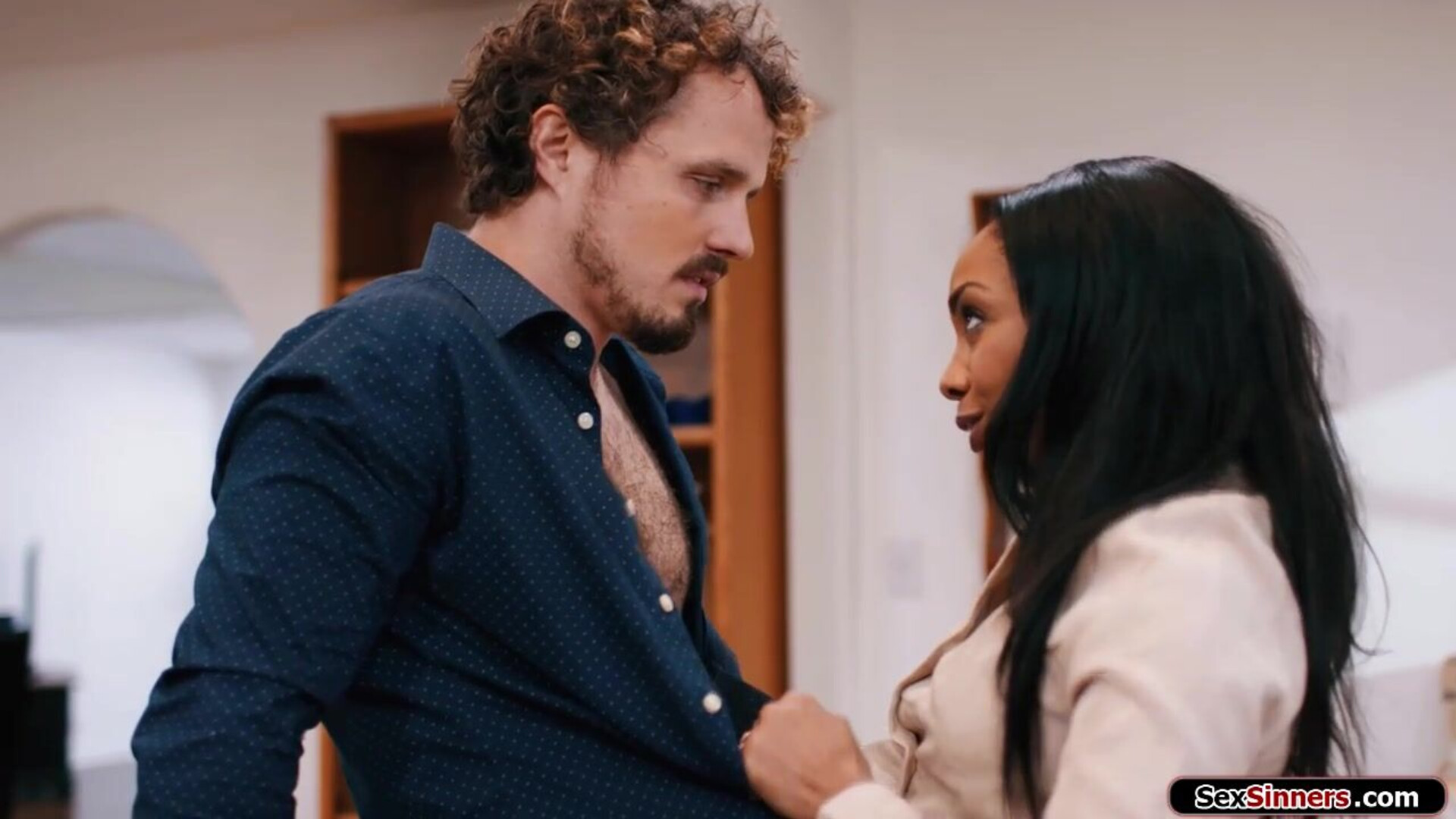 I cheat on my husband with his stepbro - cheat - ebony - interracial - big cock - small tits - deepthroat - petite - tattoo - lingerie - brunette