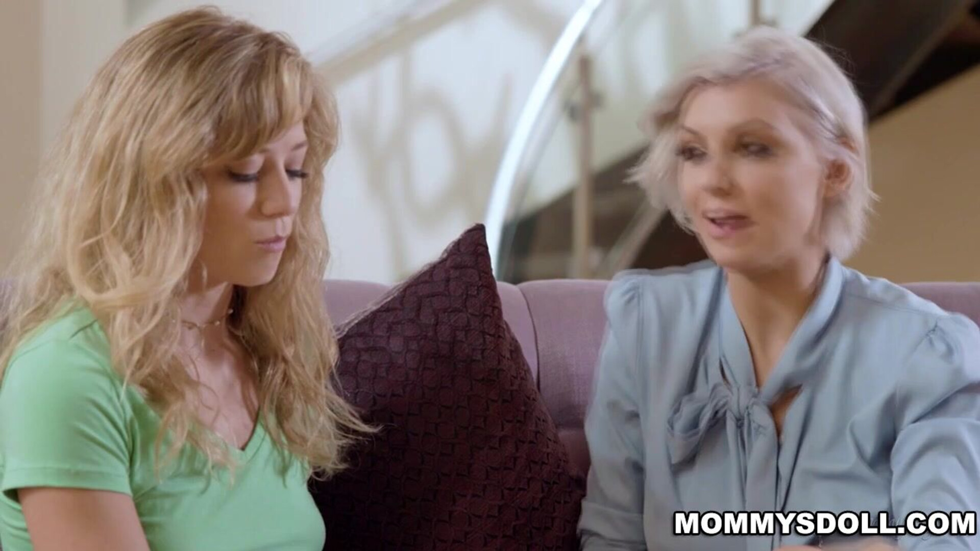 Kenzie Taylor tempted River Lynn to try lesbian sex - mommysgirl - blonde - big tits - natural tits - pussy - fingering - milf - hairy - facesitting - lesbian