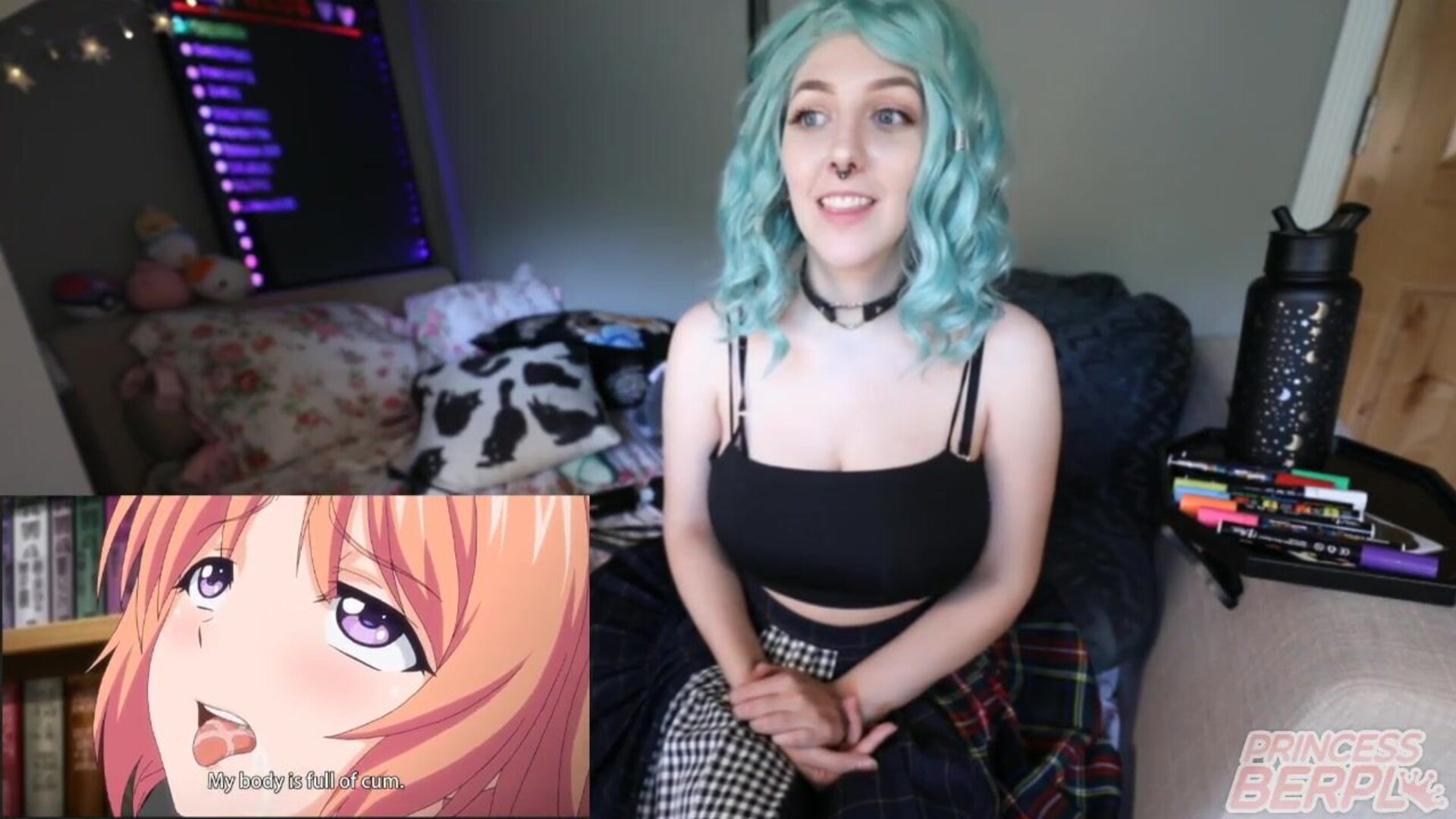 Princessberpl Mvlive Big Titty Goth Gf Watches Hentai - masturbation - big tits