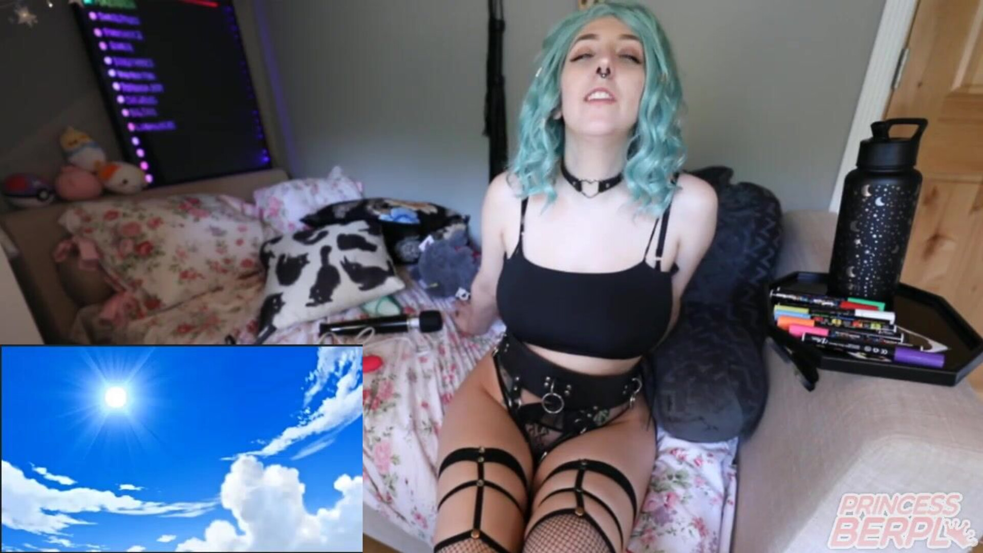 Princessberpl Mvlive Big Titty Goth Gf Watches Hentai - masturbation - big tits