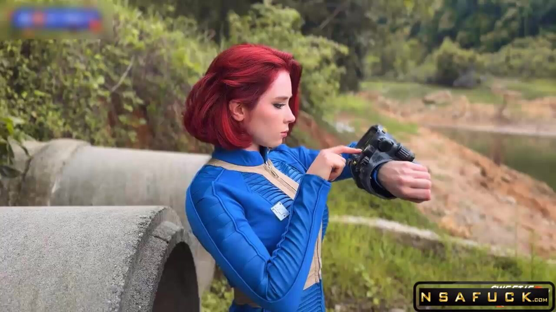 Redhead in Fallout Cosplay Gets Hardcore Pounded - cosplay - fallout - redhead - costume - blowjob - hardcore - big ass - big tits - bdsm - cuffs