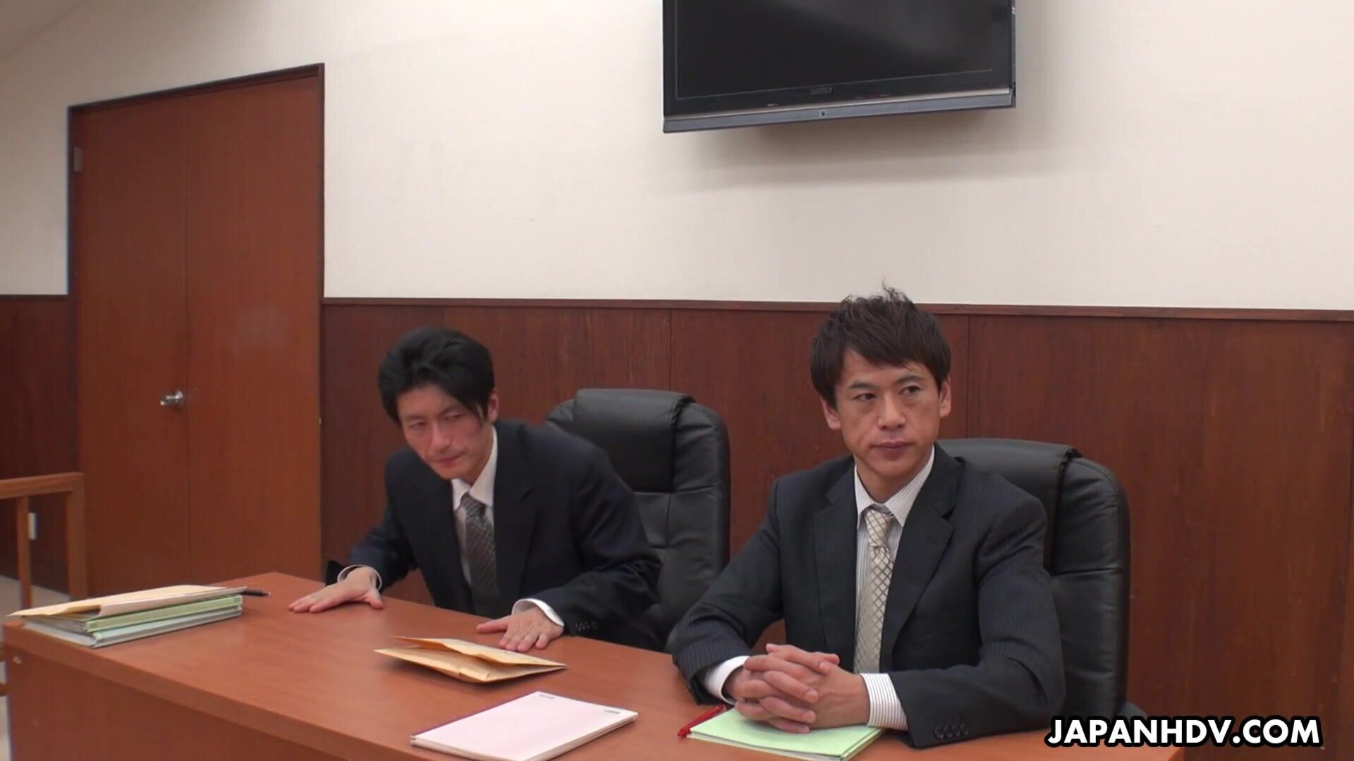 Sena Sakura and Shiori Uehara Sex In a Courtroom Feat Ichiro - japanese - babe - asian - small tits - office lady - blowjob - creampie - orgy - gangbang