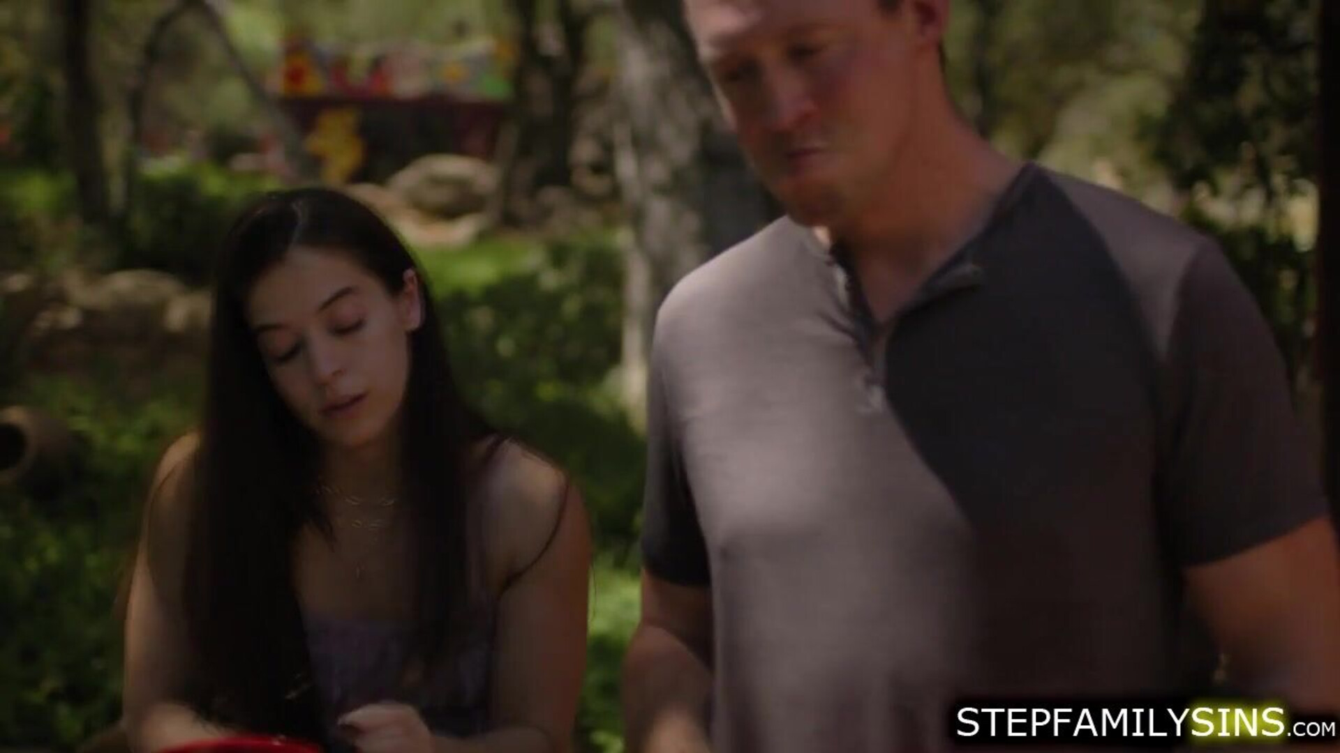 Stepcousins fuck during family reunion - stepcousin - family - outdoor - oral - facefuck - masturbate - kiss - small tits - petite - shaved