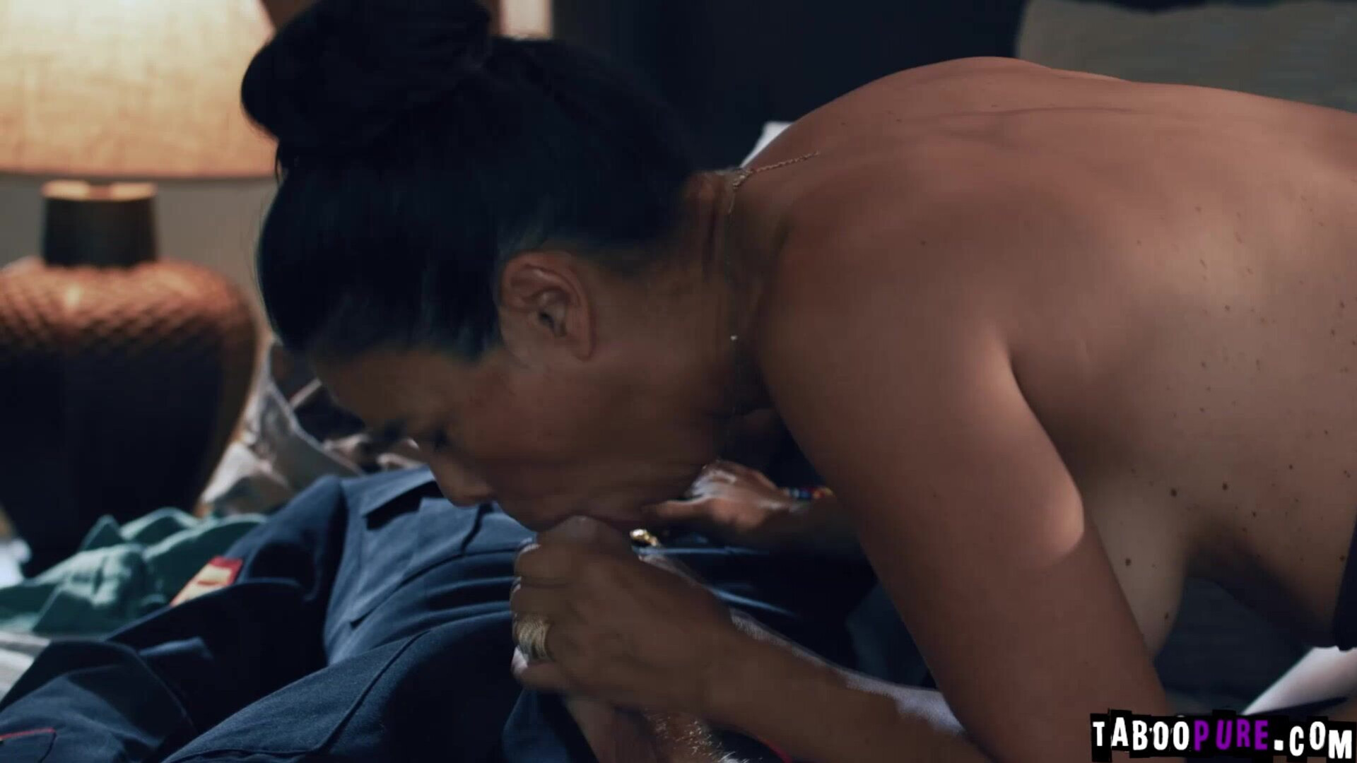 Stepson fucking his stepmom from behind - puretaboo - big tits - fingering - milf - tattoos - asian - blowjob - deepthroat - big dick - ass