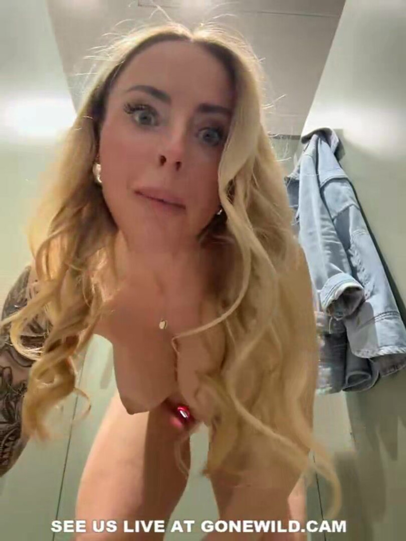 Tattooed Blonde Gets Naked and Teases in Locker Room - blonde - tattoo - nude - tease - locker room - big tits - toy - pussy - solo - flashing