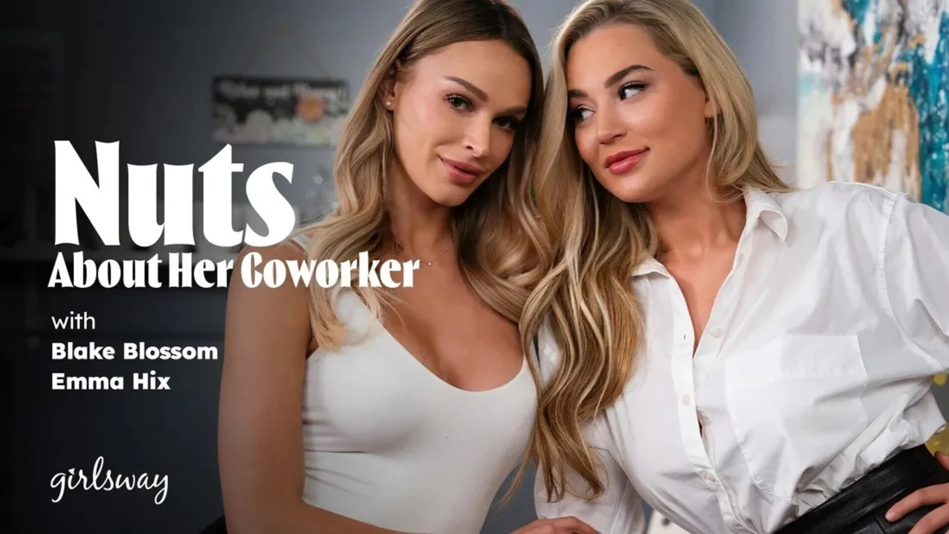 Blake Blossom, Emma Hix Nuts About Her Coworker - big natural tits - big tits - blonde - blouse - bubble butt - curvy - curvy body - fingering - heels - high heels