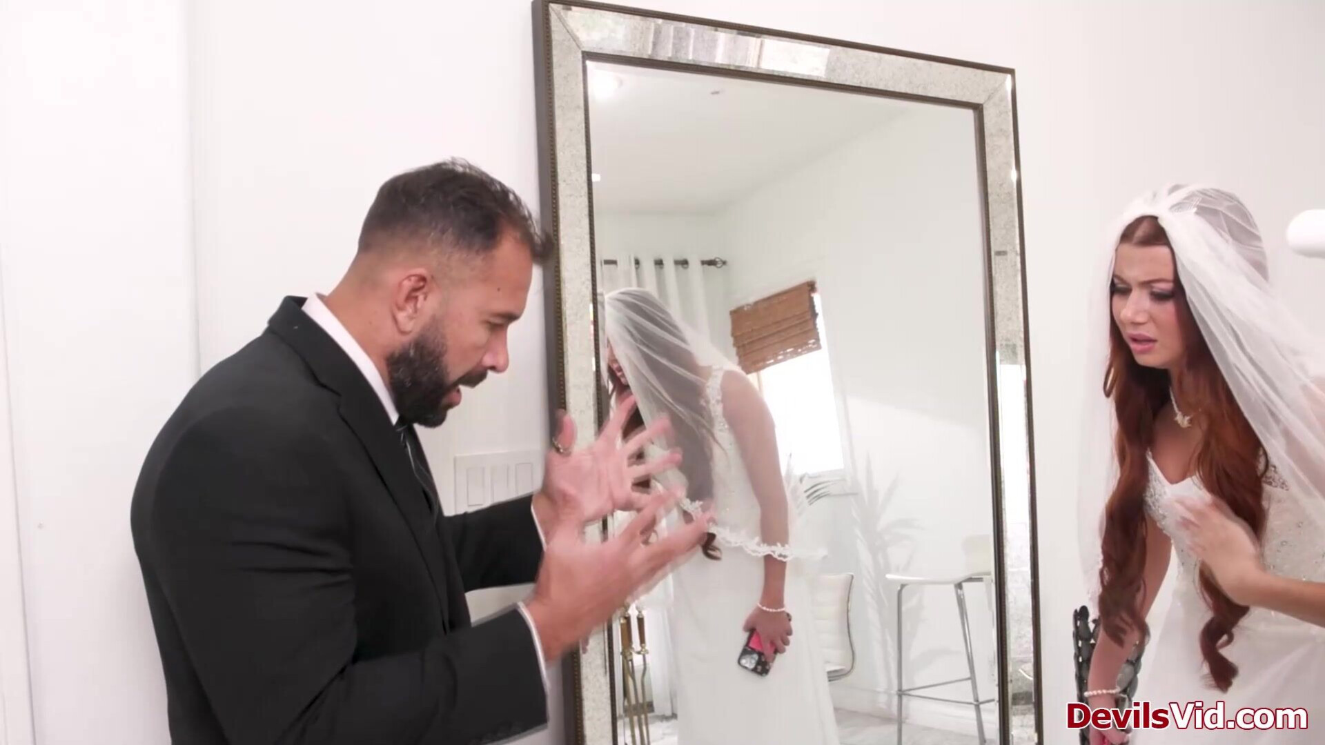 Bride and best man doing it 1 more time - cheating - oral - facefuck - deepthroat - masturbate - big cock - shaved - natural tits - redhead - lingerie