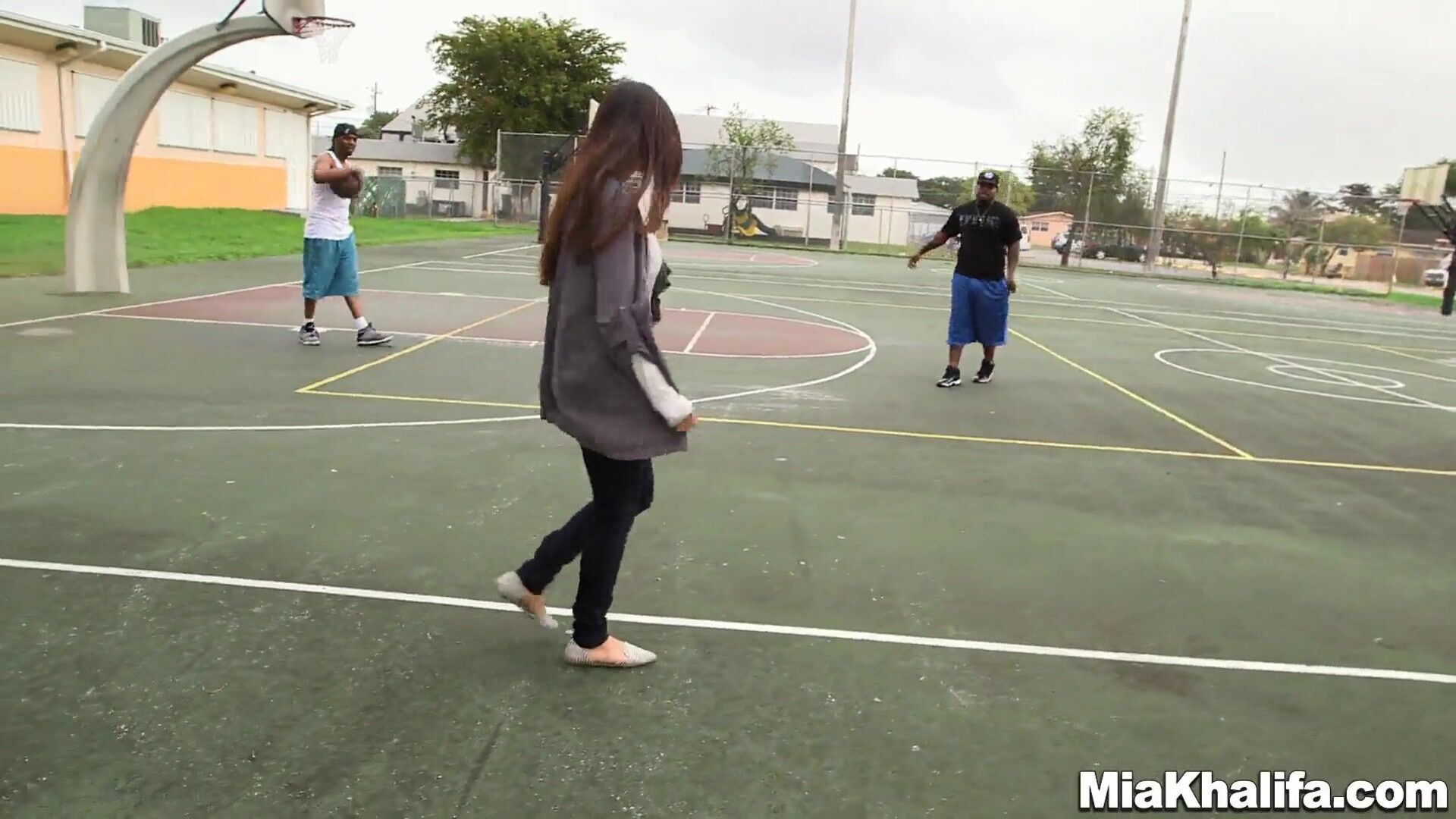 Busty Mia Khalifa getting double fucked - nasty - brunette - latina - fuck - wife - milf - cougar - fucked - busty - big tits