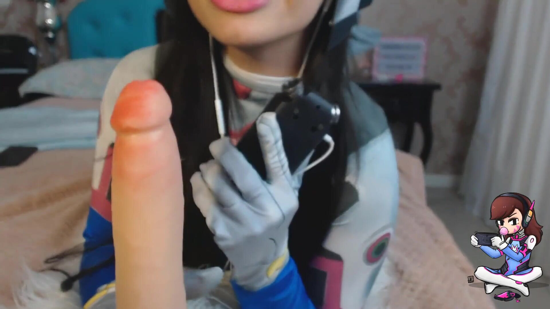 Emanuelly Raquel Asmr Cosplay Dva Overwatch Blowjob So Hot - big ass - big tits - masturbation