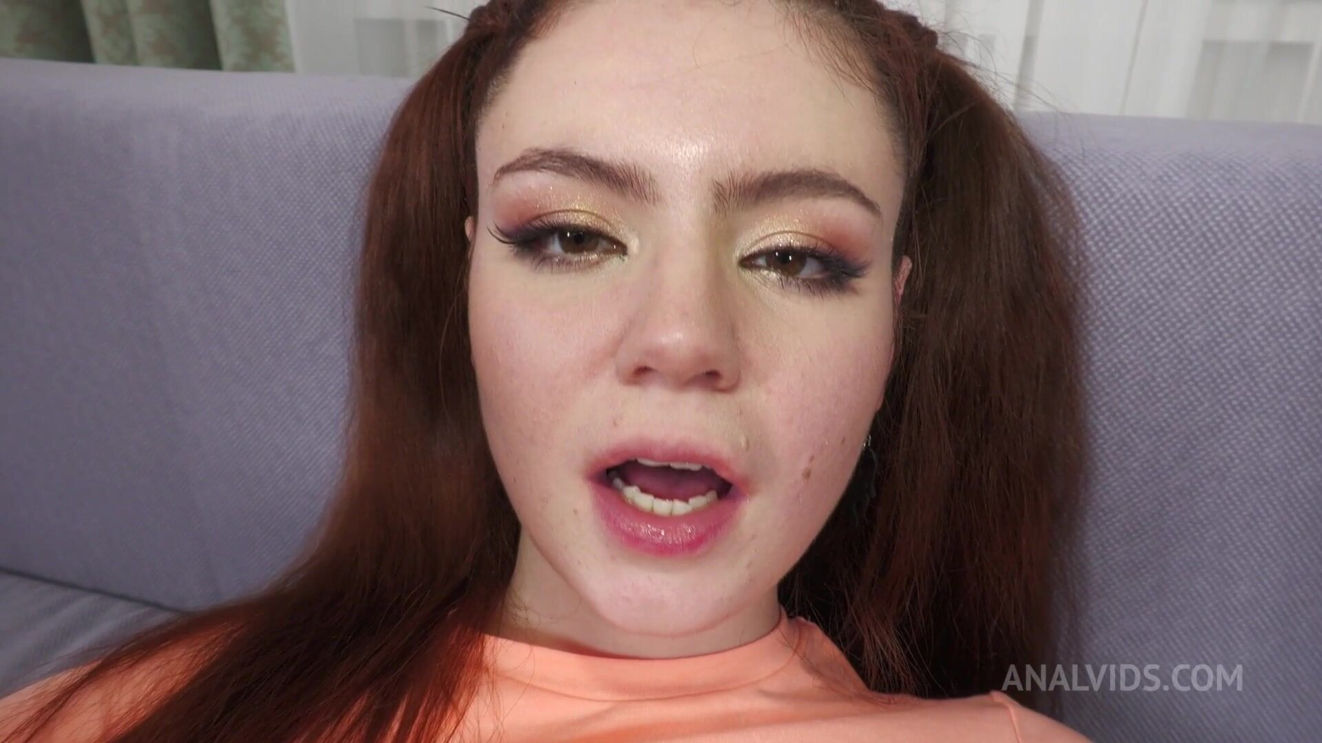 Hard Anal Fucking Redhead Kitsune Liss with Balls Deep Anal, Gapes and Cum in Mouth VG079 in HD - pawg - djdj