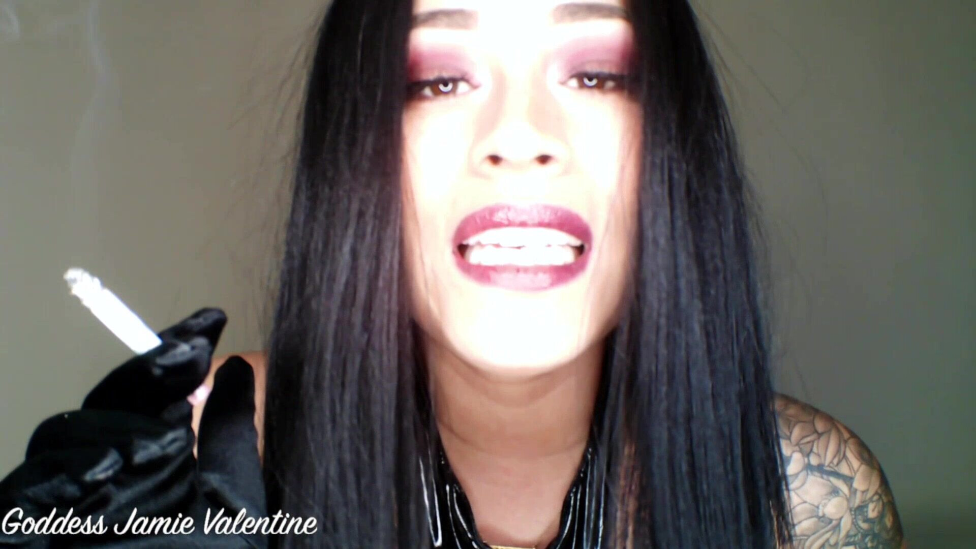 Jamie Valentine Smoking Addiction Reinforcement - big ass - big tits - masturbation