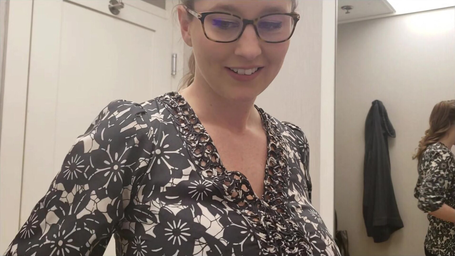 KCupQueen Trying on Bras with Mommy in Public - big tits - softcore - amateur