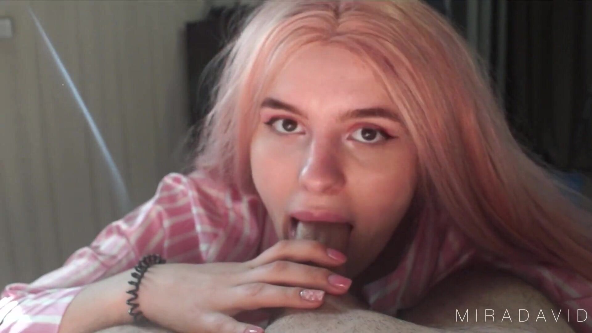 MiraDavid Takes Excellent POV Blowjob and Gets Cumshot in Mouth - amateur - blowjob - hd porn