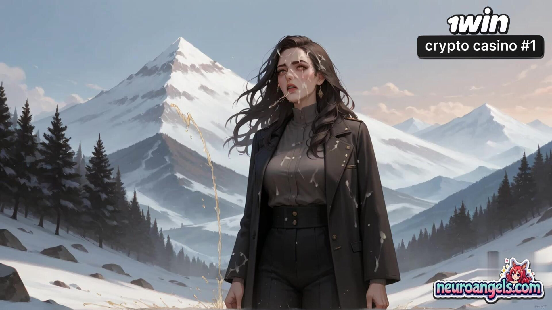 Mountain Soldiers' Winter Creamy Surrender - snowy - romantic - hardcore - forced - ai generated - mountain - kneeling - sex - orgy - military