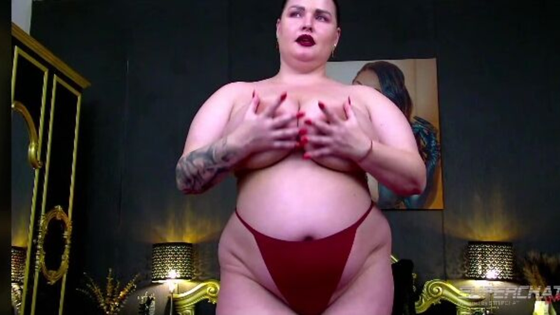Red panties bitch - fat - bitch