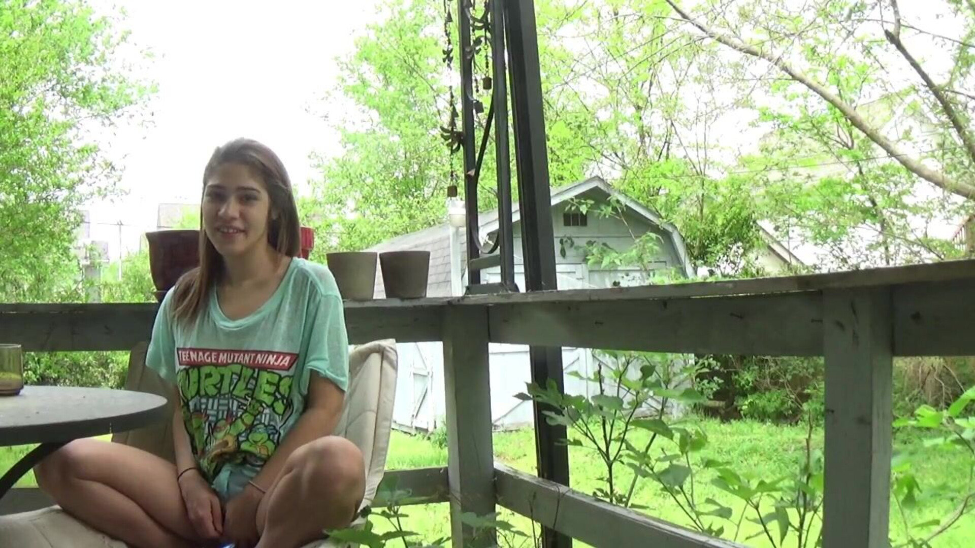 Sasha V Letting The Neighbors Watch - small tits - solo - amateur
