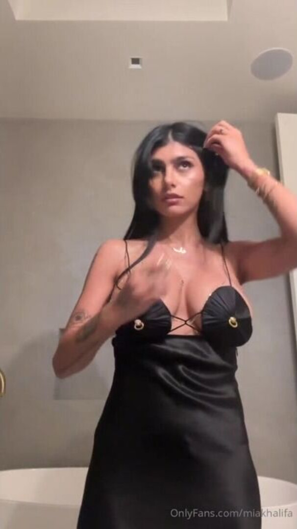mia khalifa black dress boobs slip onlyfans a - big ass - big tits - blowjob - sex - fuck