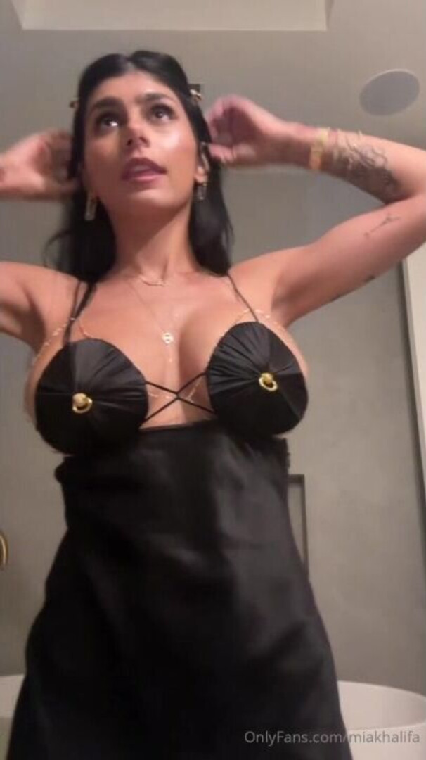 mia khalifa black dress boobs slip onlyfans a - big ass - big tits - blowjob - sex - fuck