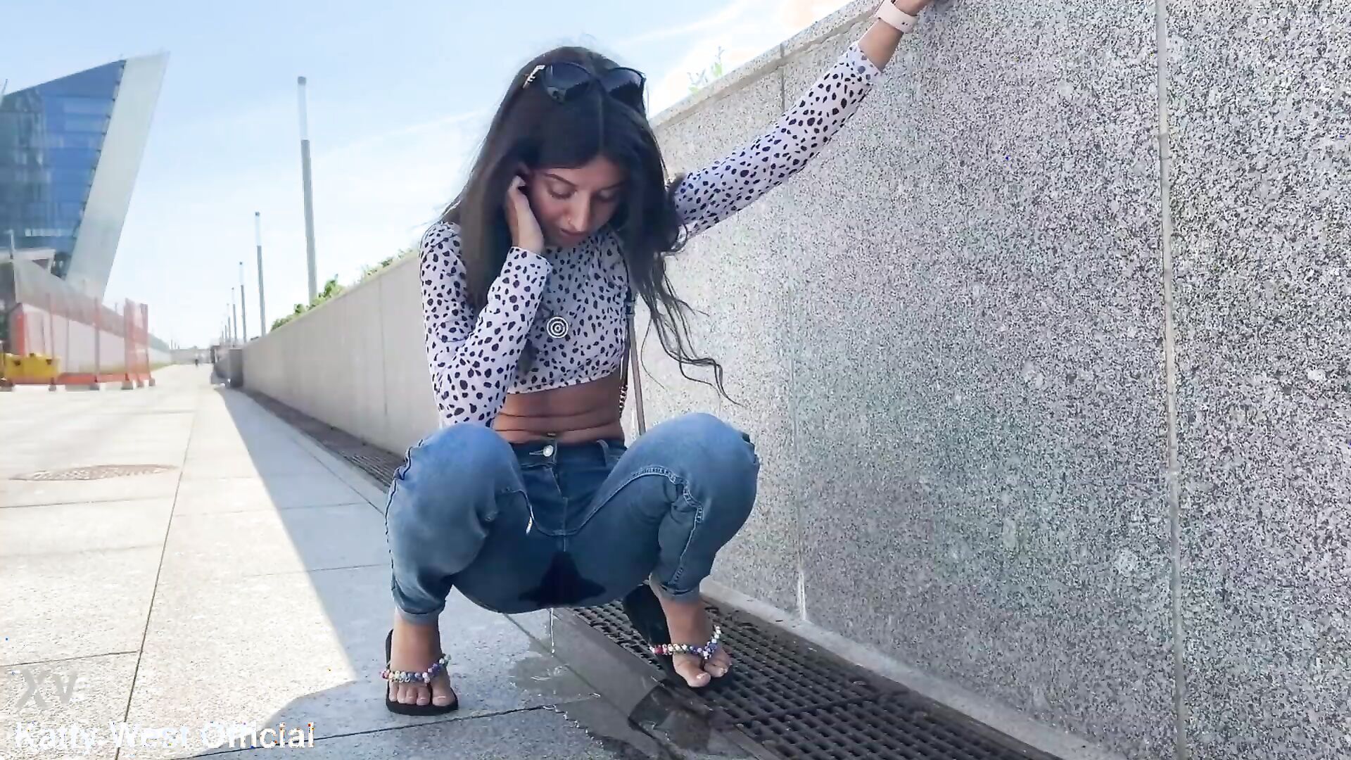 Katty West - Public Pee Wetting Jeans on Street - XVideosRed - public - piss - hardcore - pov - milf - big dick - big tits - brunette