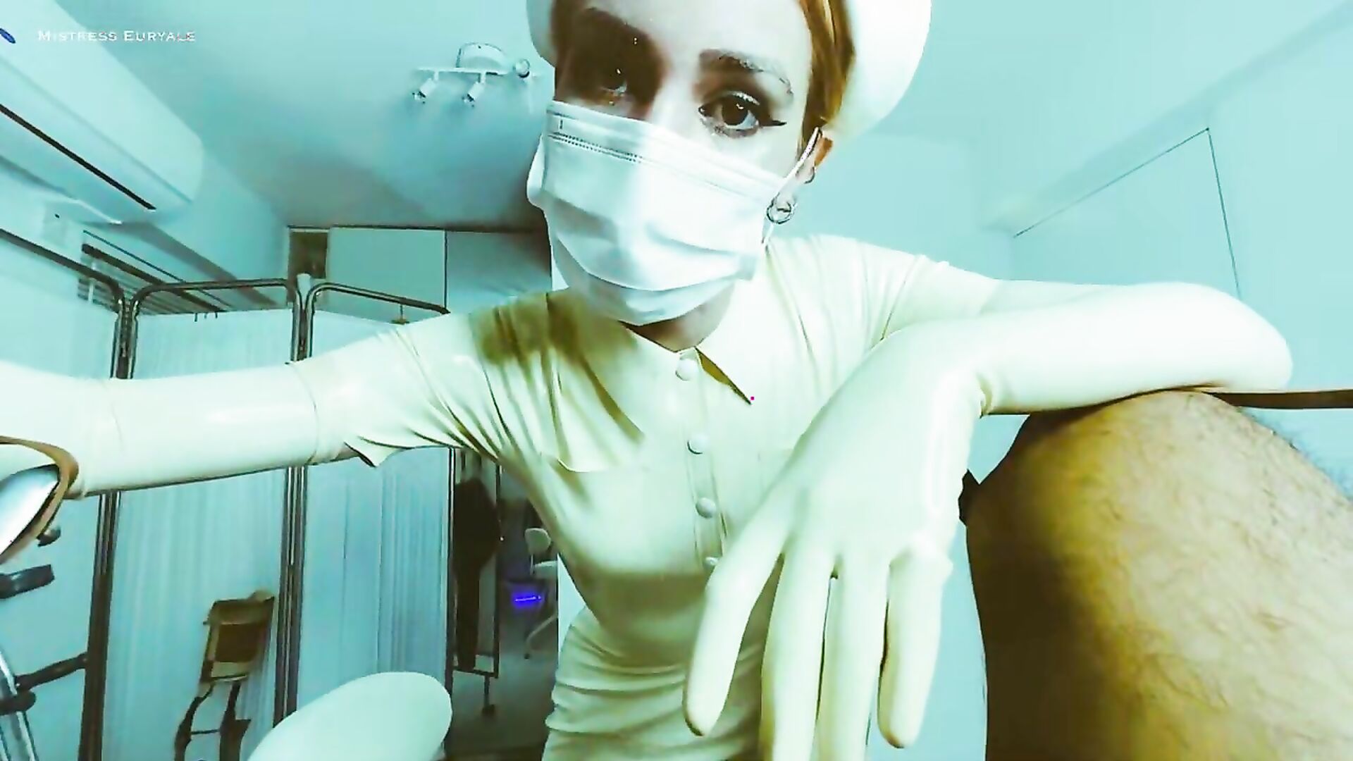 Mistress Euryale - Taken and Castrated by Alien Nurse - ManyVids - femdom - fetish - dirty talk - blonde - gooning - latex