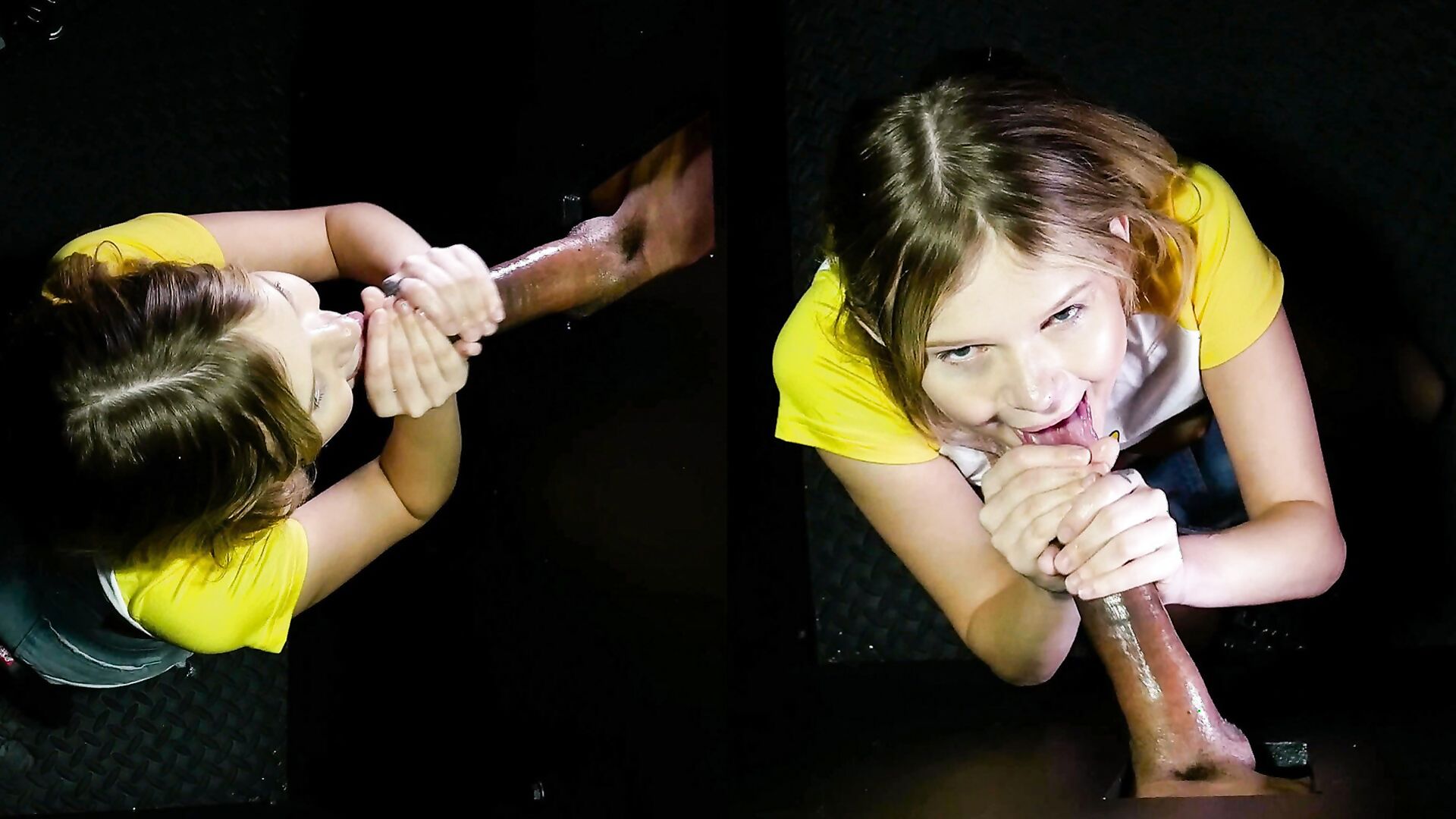 Coco Lovelock's First Gloryhole POV - GloryHoleSecrets - Gloryholesecrets - pov - natural tits - big dick - interracial - deepthroat - blowjob - blonde - black - handjob