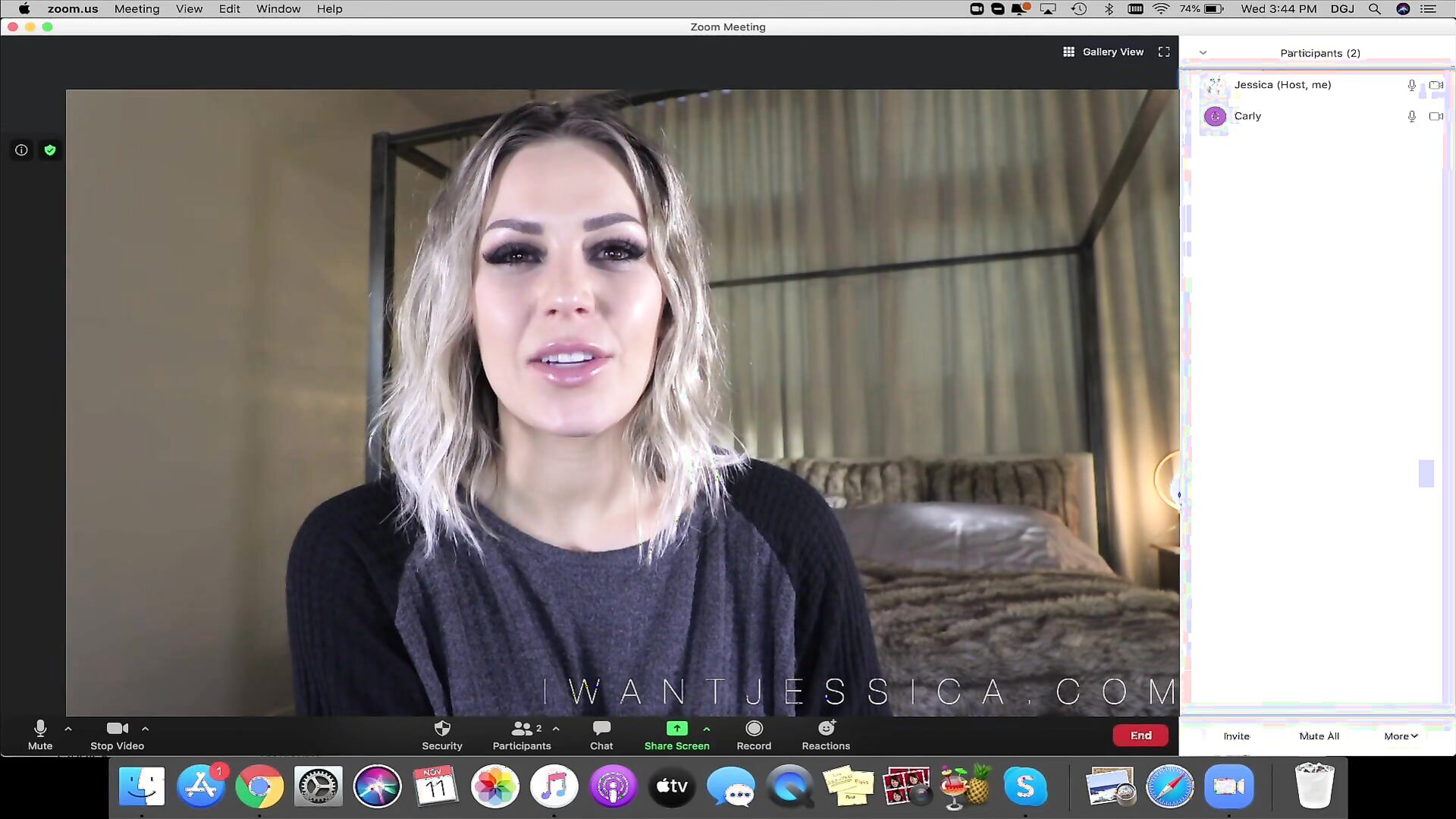 Goddess Jessica - Humiliating Zoom Call - ManyVids - blonde - milf - devot - femdom - fetish - hardcore - virtualsex - jerk off instruction - high heels