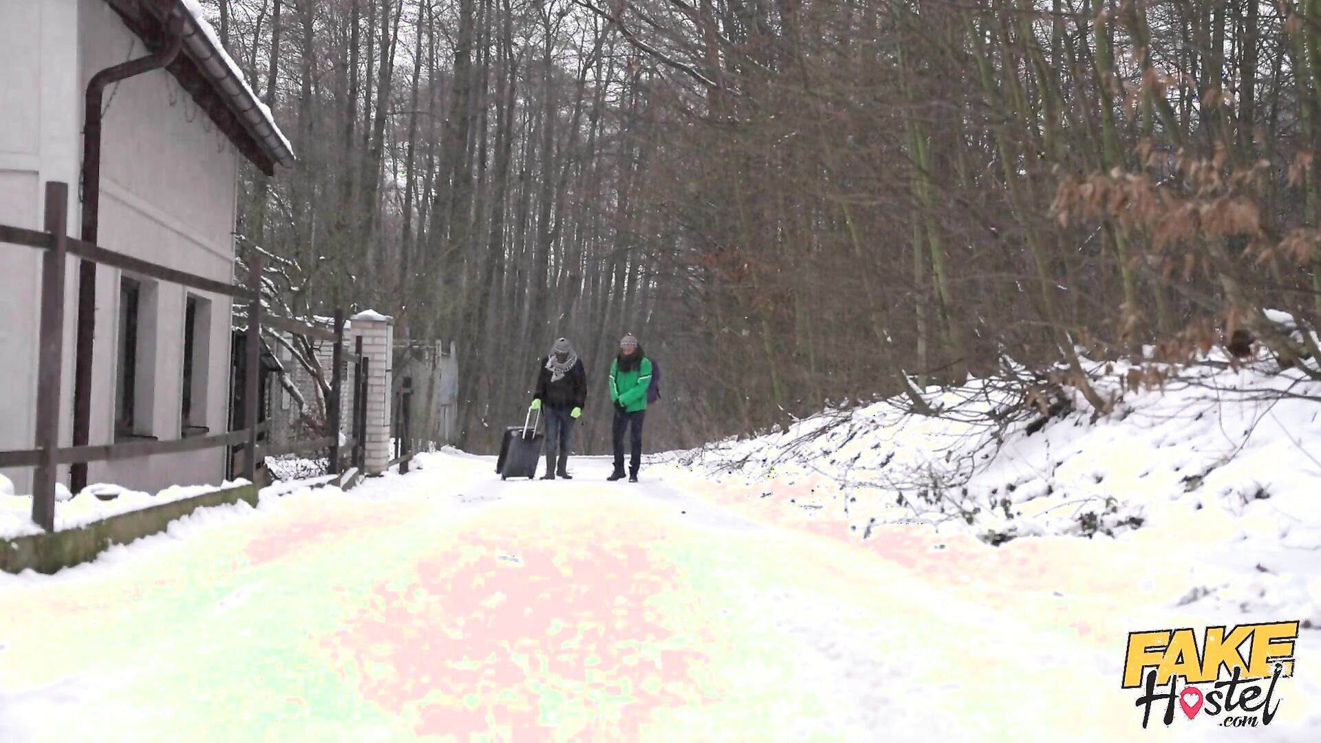 Lady Gang - Snow Bound Pussy Bound - FakeHostel - FakeHostel - teen - threesome - big dick - double penetration - bbc - big tits