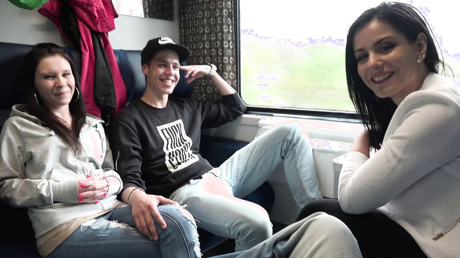 Teenagers Fuck on Train - CzechCouples - CzechCouples - czech - public - pov - blowjob - teen - foursome - tits - pussy